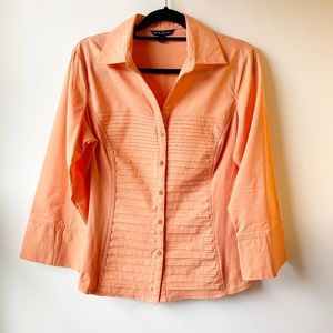 Zac & Rachel Peach Fitted Button Down Shirt